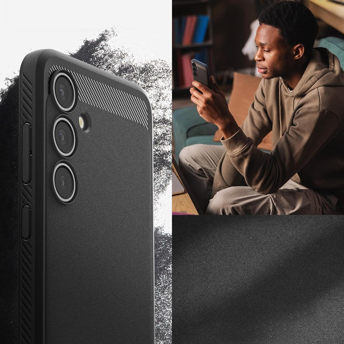Etui Spigen Rugged Armor do Galaxy S24 FE, czarne